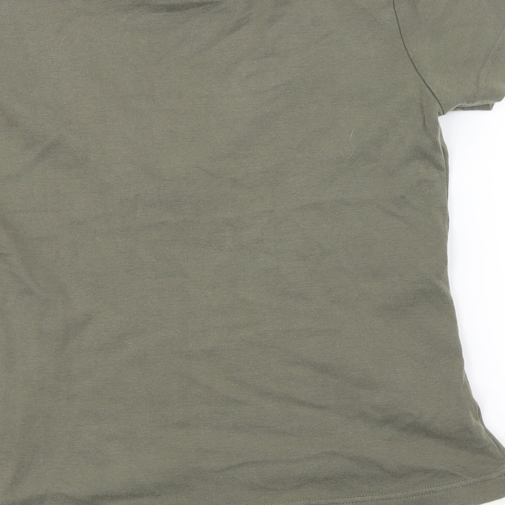Papaya Womens Green   Basic T-Shirt Size 10