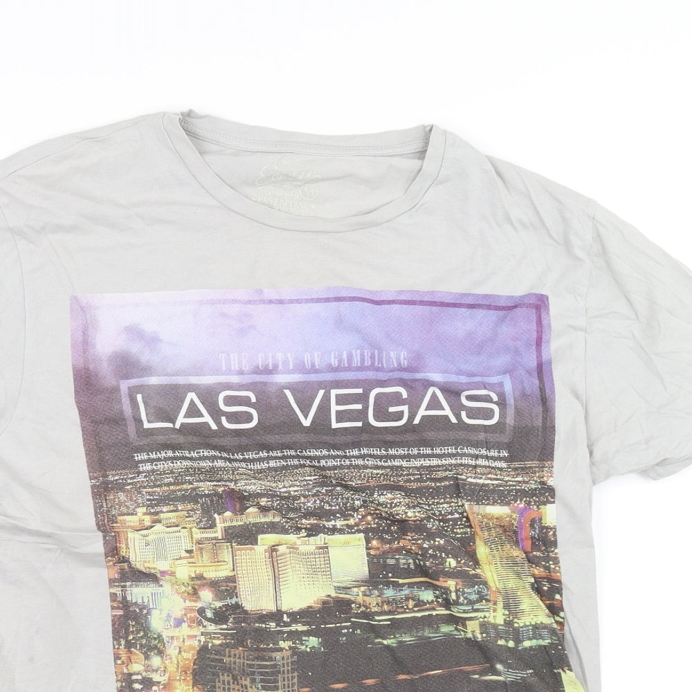 Easy Womens Grey   Basic T-Shirt Size M