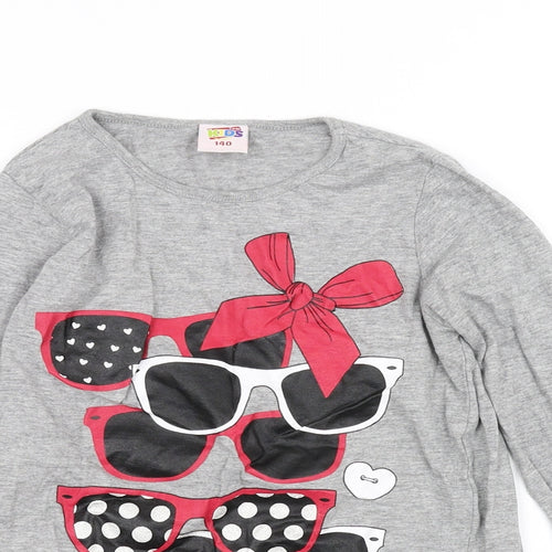 TXM Girls Grey   Basic T-Shirt Size 10 Years