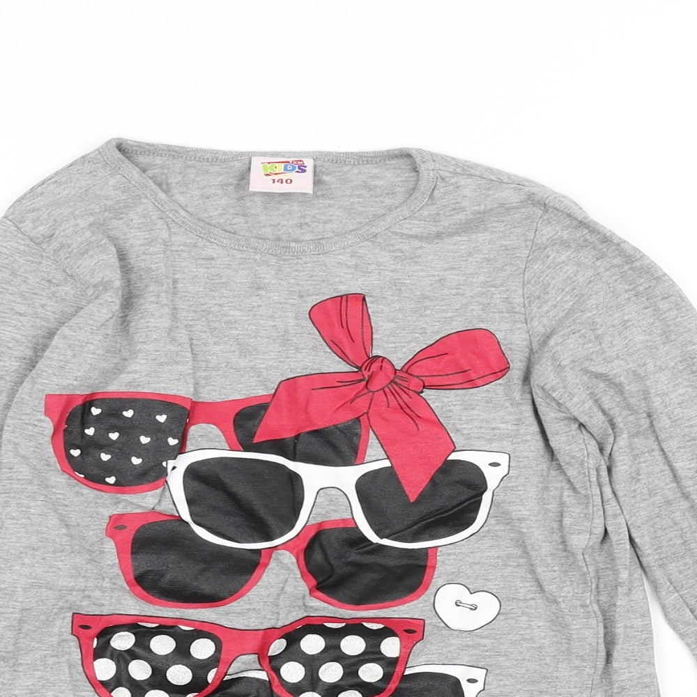 TXM Girls Grey   Basic T-Shirt Size 10 Years