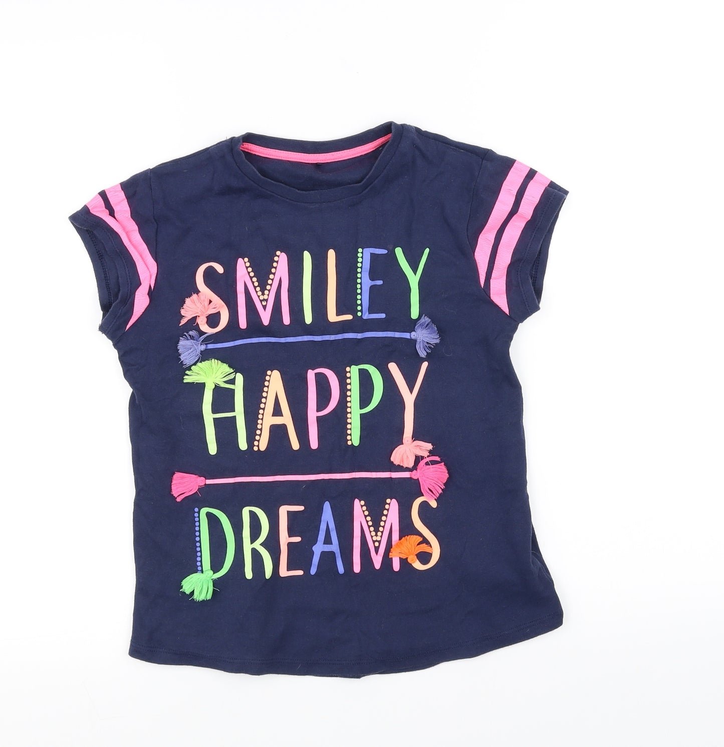 George Girls Blue   Basic T-Shirt Size 9-10 Years
