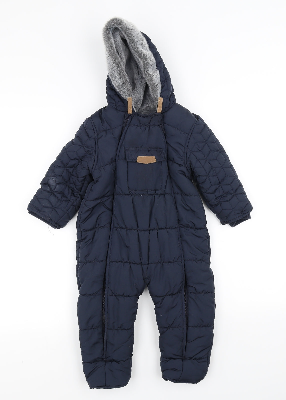 Mothercare Baby Blue   Parka Coat Size 18-24 Months