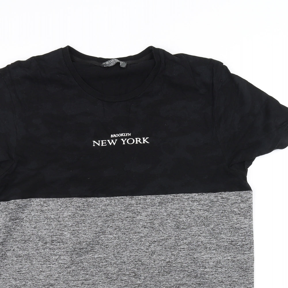 Primark Mens Black    T-Shirt Size M