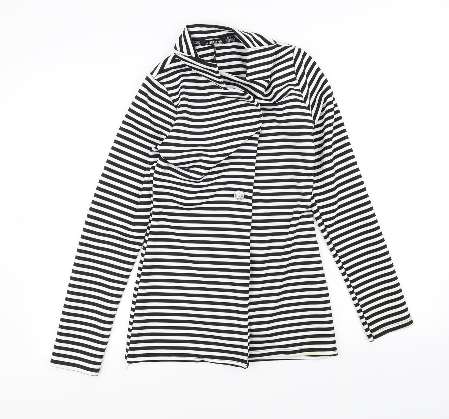 Lustre Womens Black Striped  Jacket  Size 8