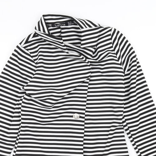 Lustre Womens Black Striped  Jacket  Size 8