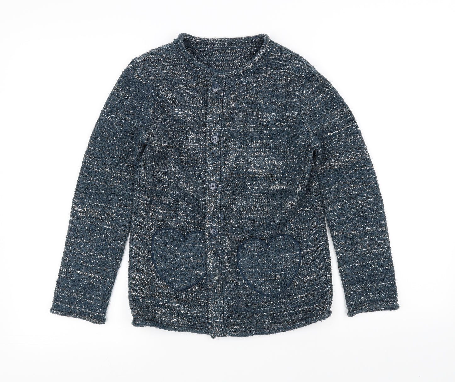Nutmeg Girls Green   Cardigan Jumper Size 9-10 Years