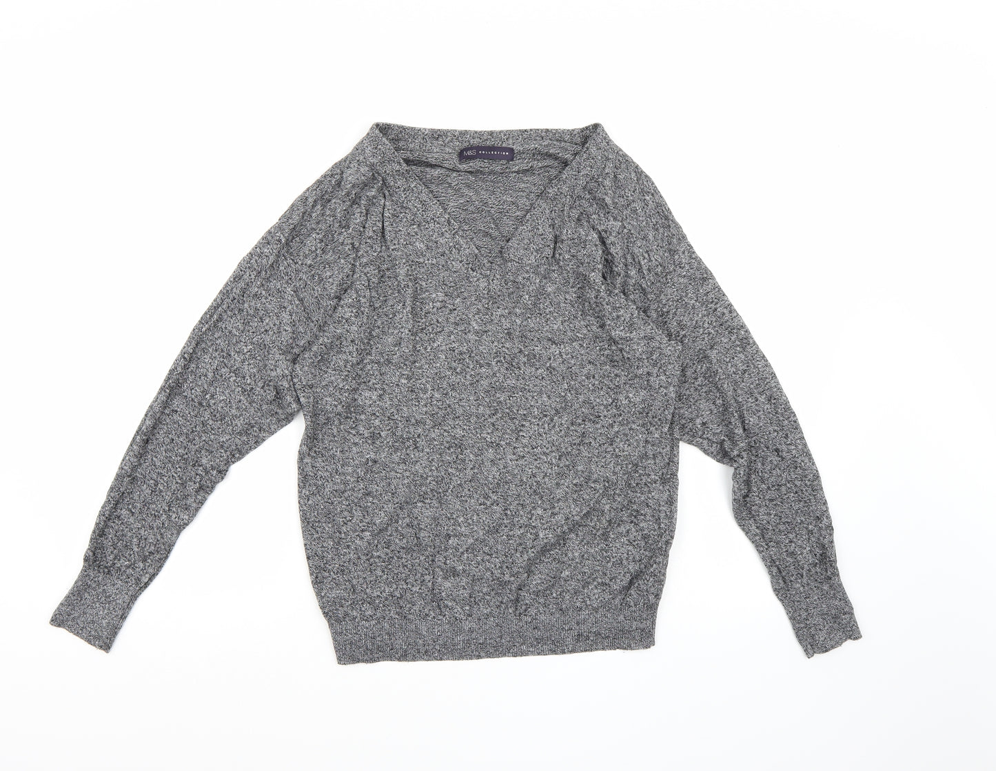 Marks and Spencer Womens Grey  Knit Pullover Jumper Size 8