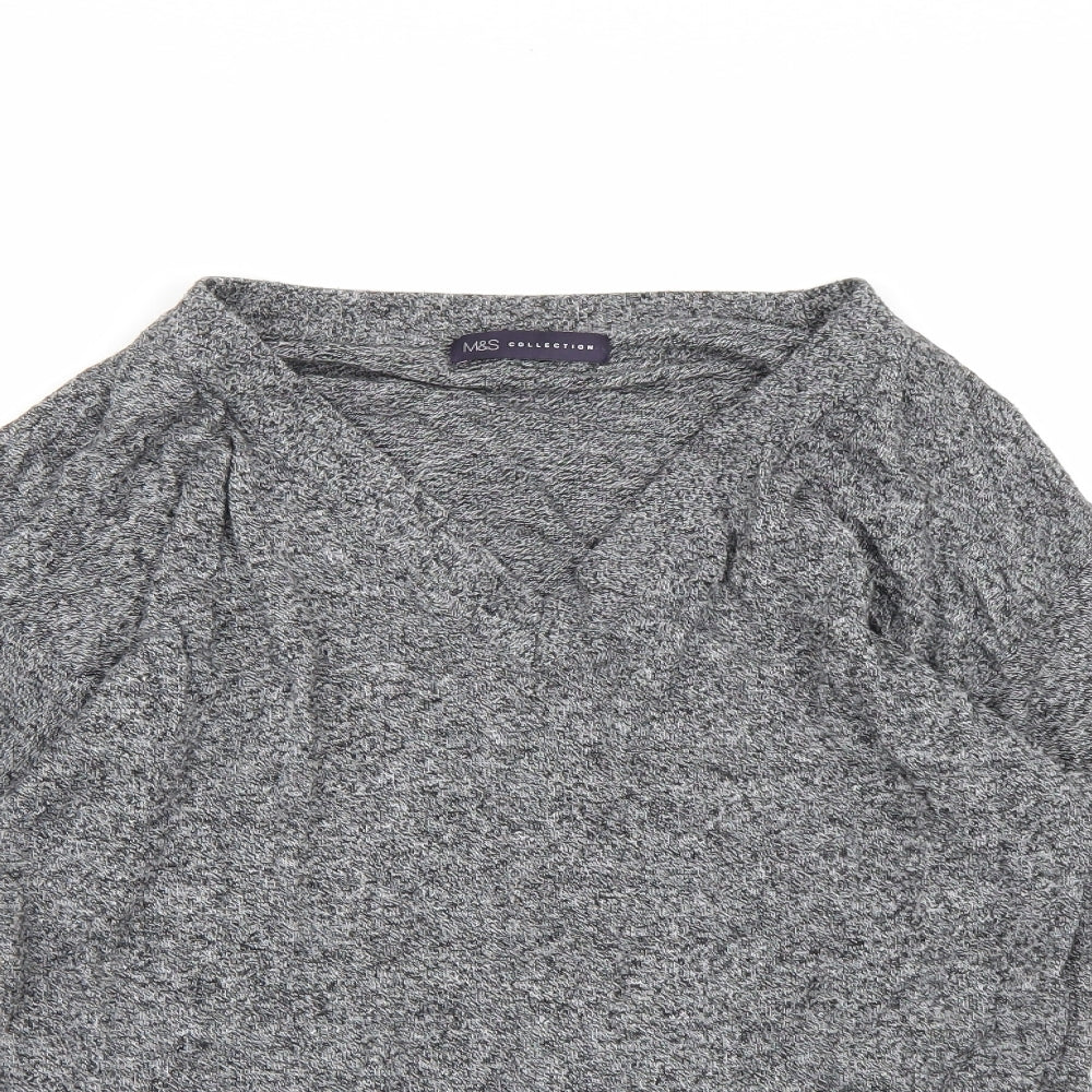 Marks and Spencer Womens Grey  Knit Pullover Jumper Size 8
