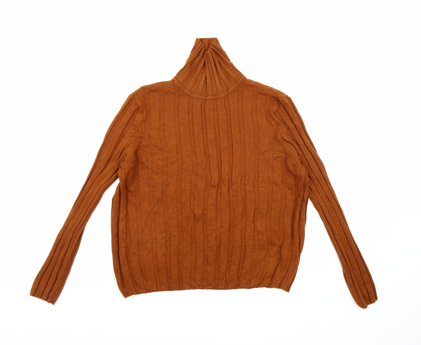 Kley Womens Orange  Knit Pullover Jumper Size 16