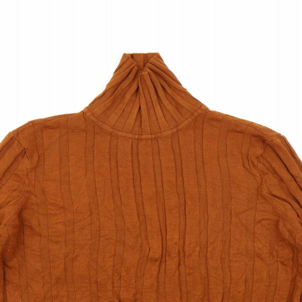 Kley Womens Orange  Knit Pullover Jumper Size 16