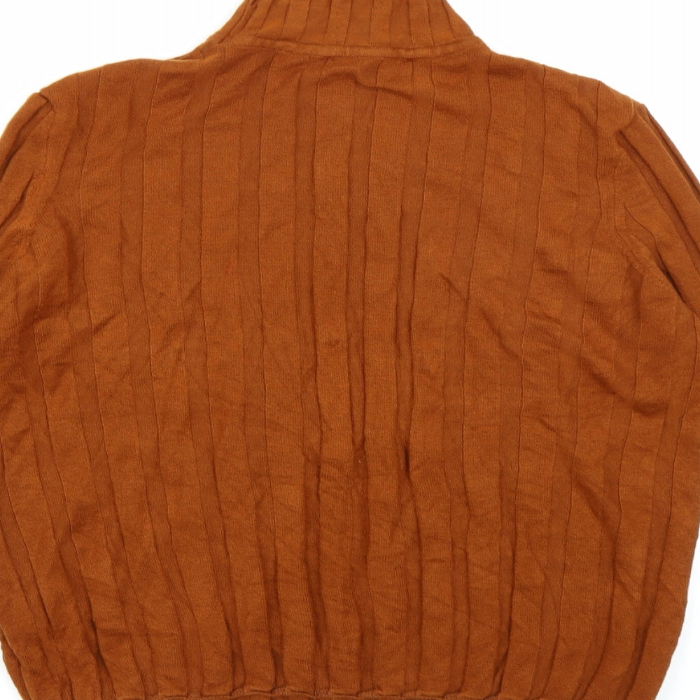 Kley Womens Orange  Knit Pullover Jumper Size 16