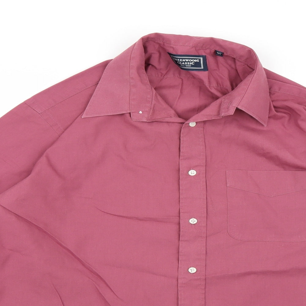 Greenwoods Mens Purple    Dress Shirt Size 16.5