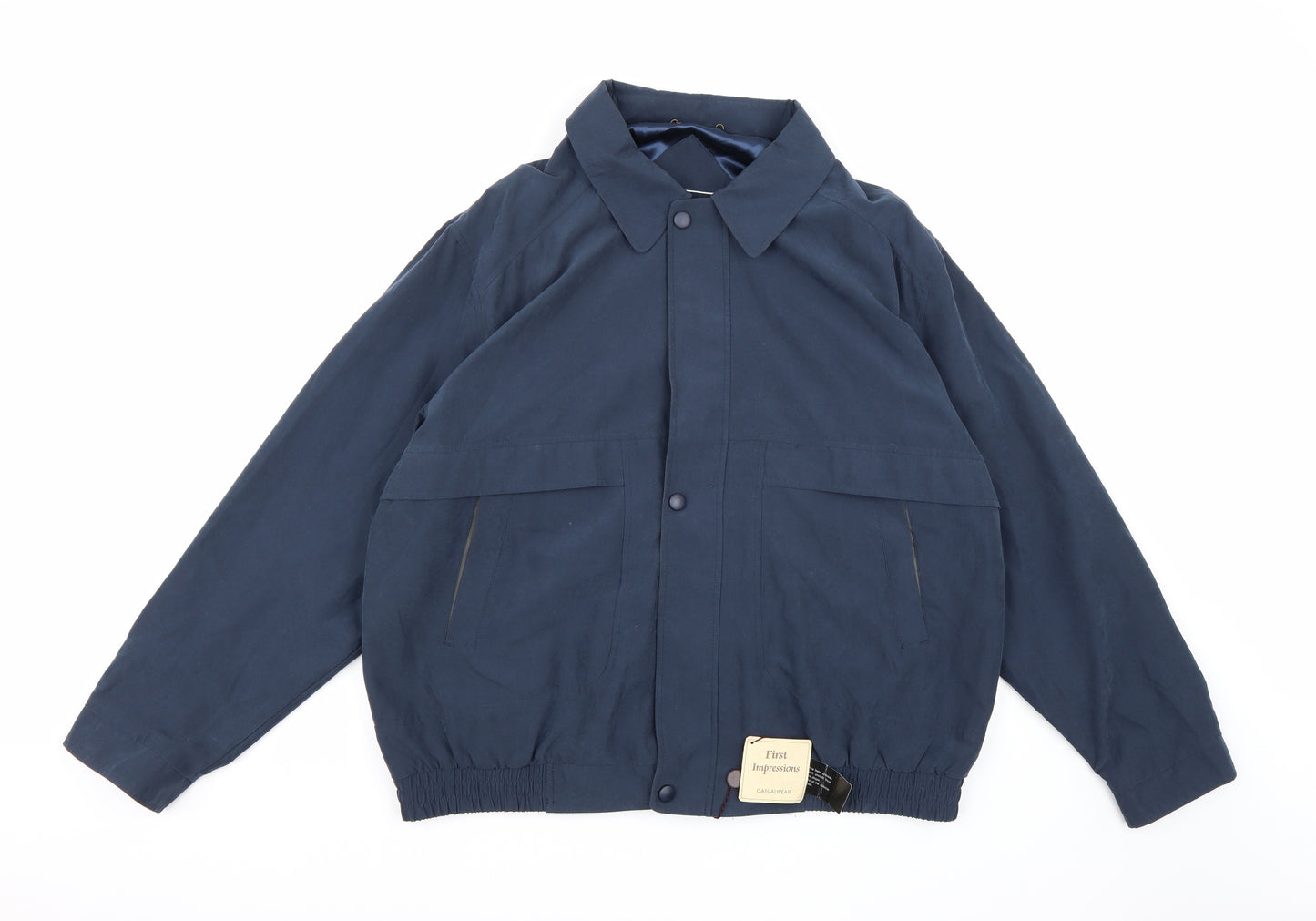First Impressions Mens Blue   Overcoat Coat Size XL