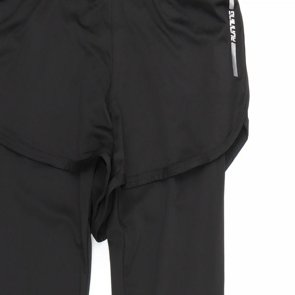 Preworn Womens Black   Compression Leggings Size M L28 in
