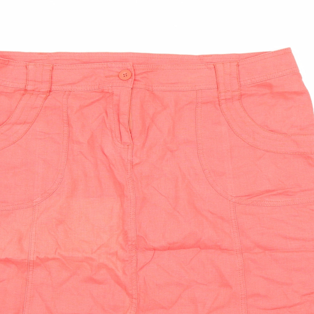 Marks and Spencer Womens Pink   A-Line Skirt Size 18