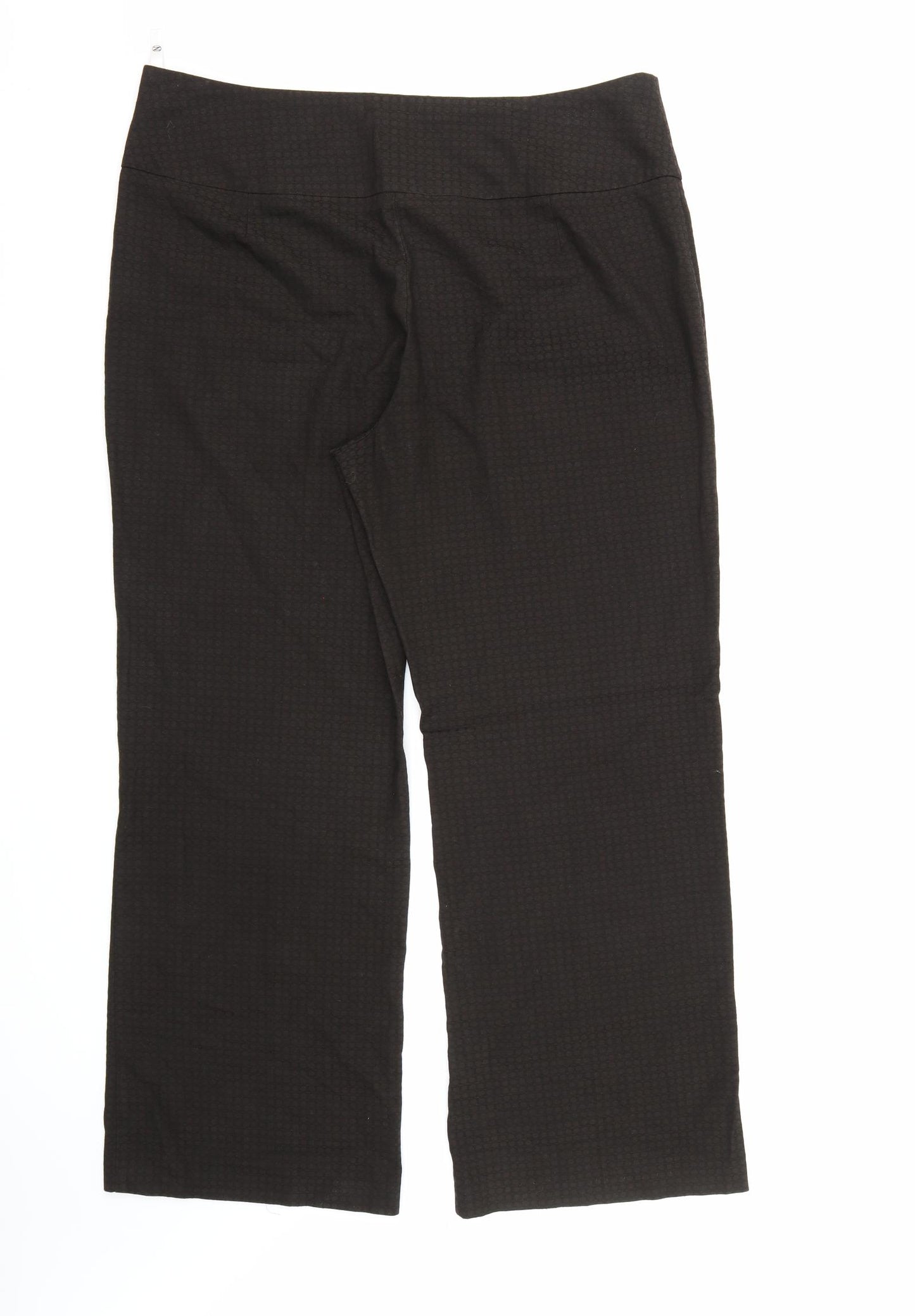 NEXT Womens Brown Geometric Rayon Dress Pants Trousers Size 18 L30 in