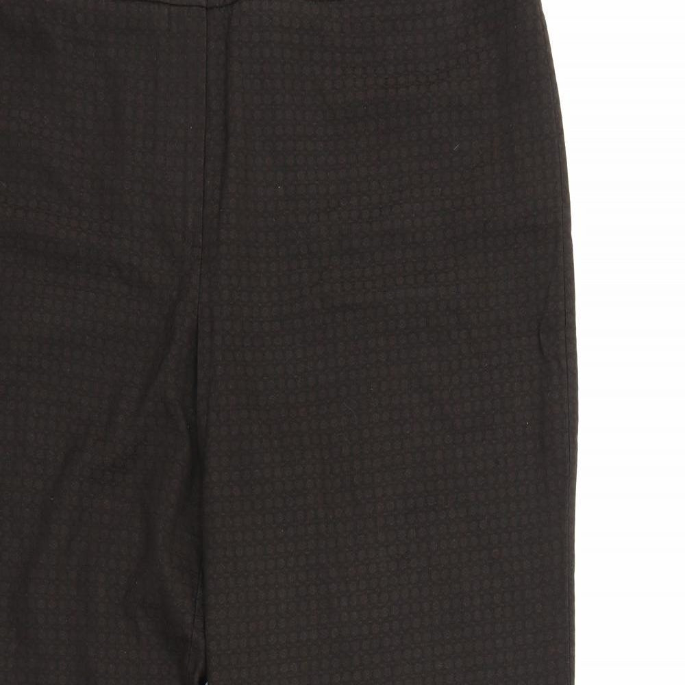 NEXT Womens Brown Geometric Rayon Dress Pants Trousers Size 18 L30 in
