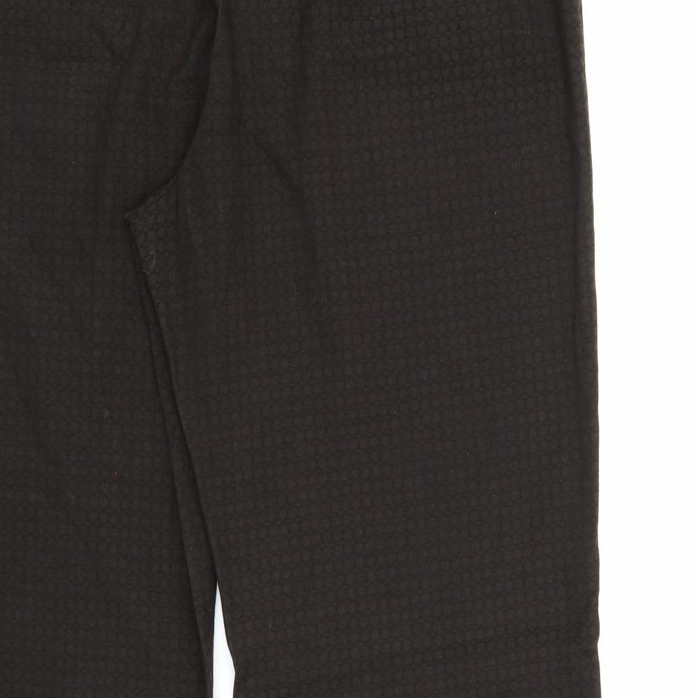 NEXT Womens Brown Geometric Rayon Dress Pants Trousers Size 18 L30 in