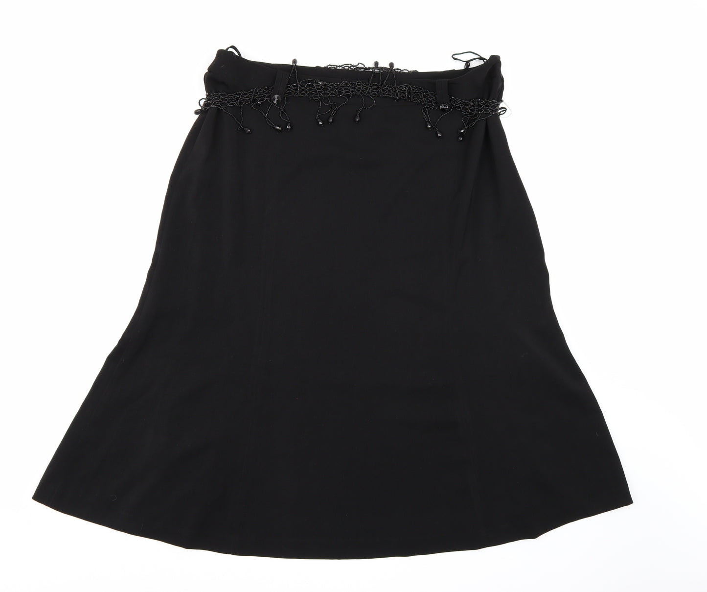 Bonmarché Womens Black  Rayon A-Line Skirt Size 20