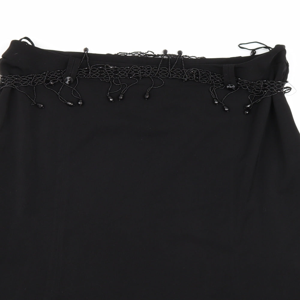 Bonmarché Womens Black  Rayon A-Line Skirt Size 20