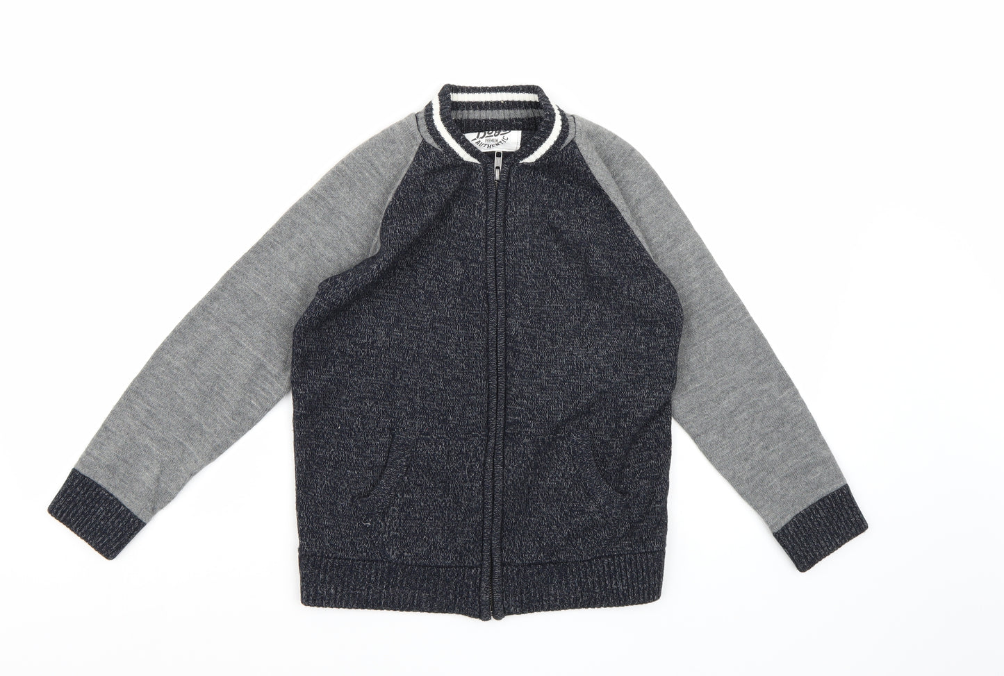 Matalan Boys Blue  Knit Full Zip Jumper Size 8-9 Years