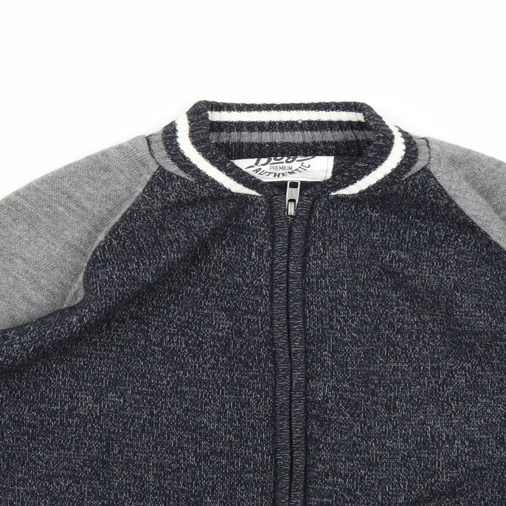 Matalan Boys Blue  Knit Full Zip Jumper Size 8-9 Years