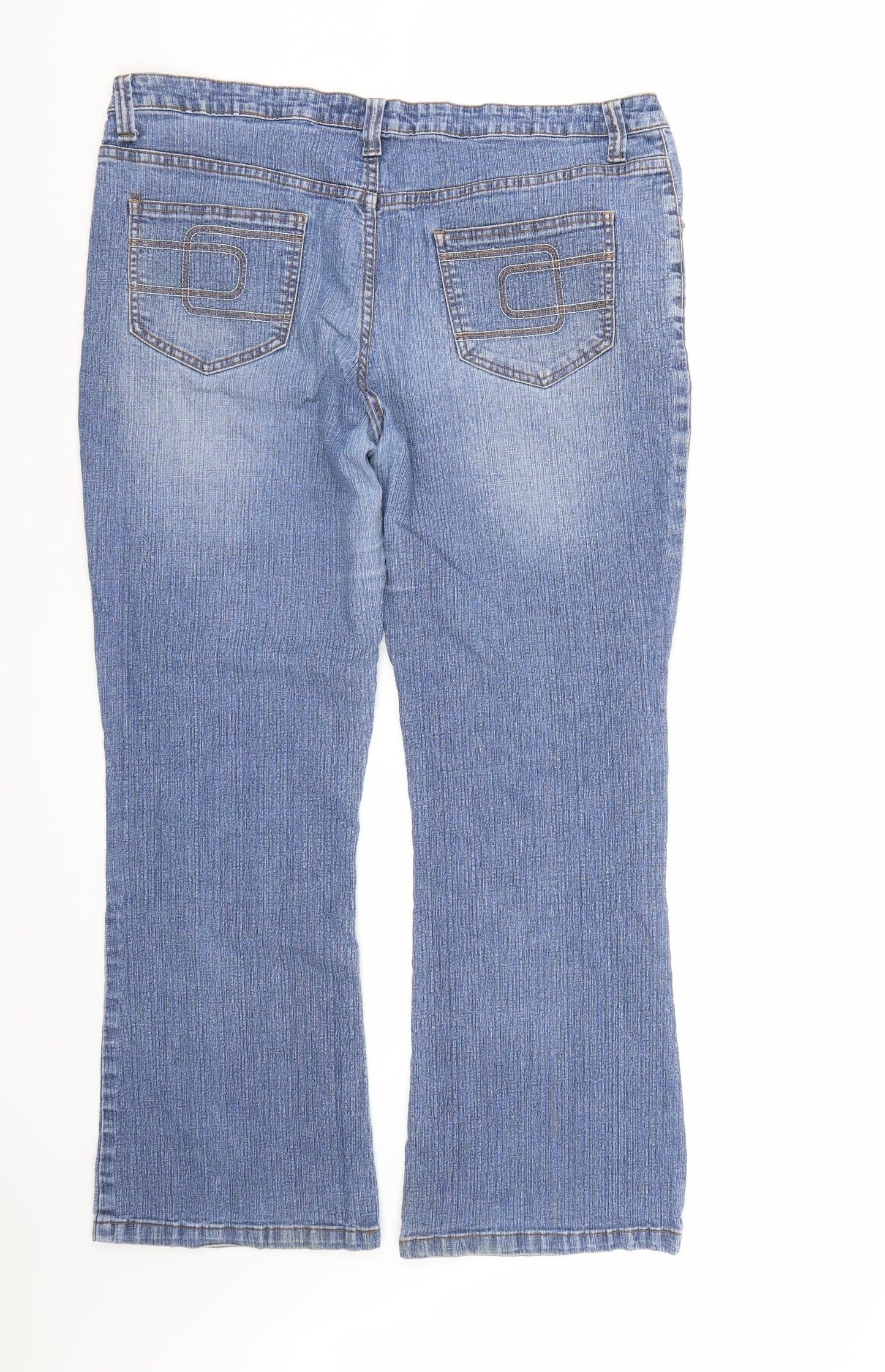 Blue Star Womens Blue  Denim Bootcut Jeans Size 18 L30 in