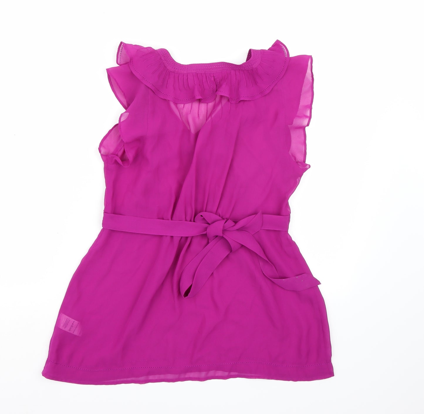 Topshop Womens Purple  Chiffon Basic Blouse Size 10