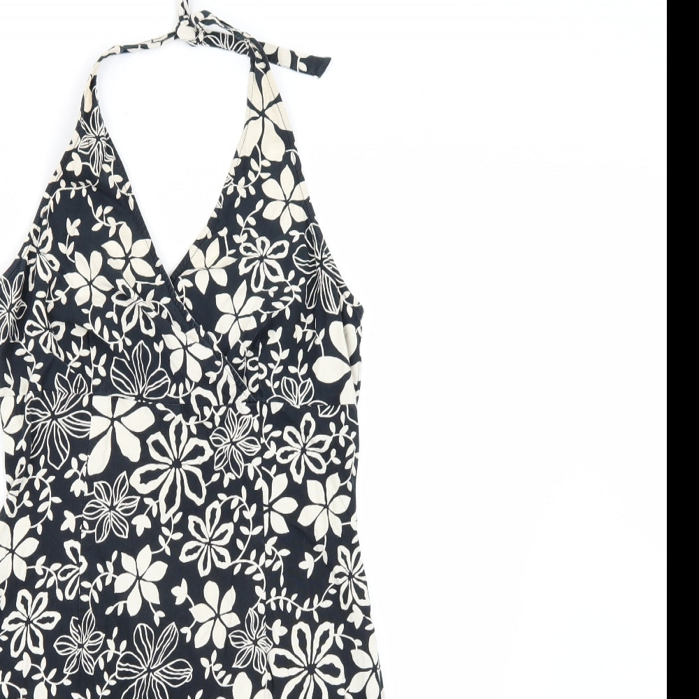 BAY Womens Blue Floral  A-Line  Size 12