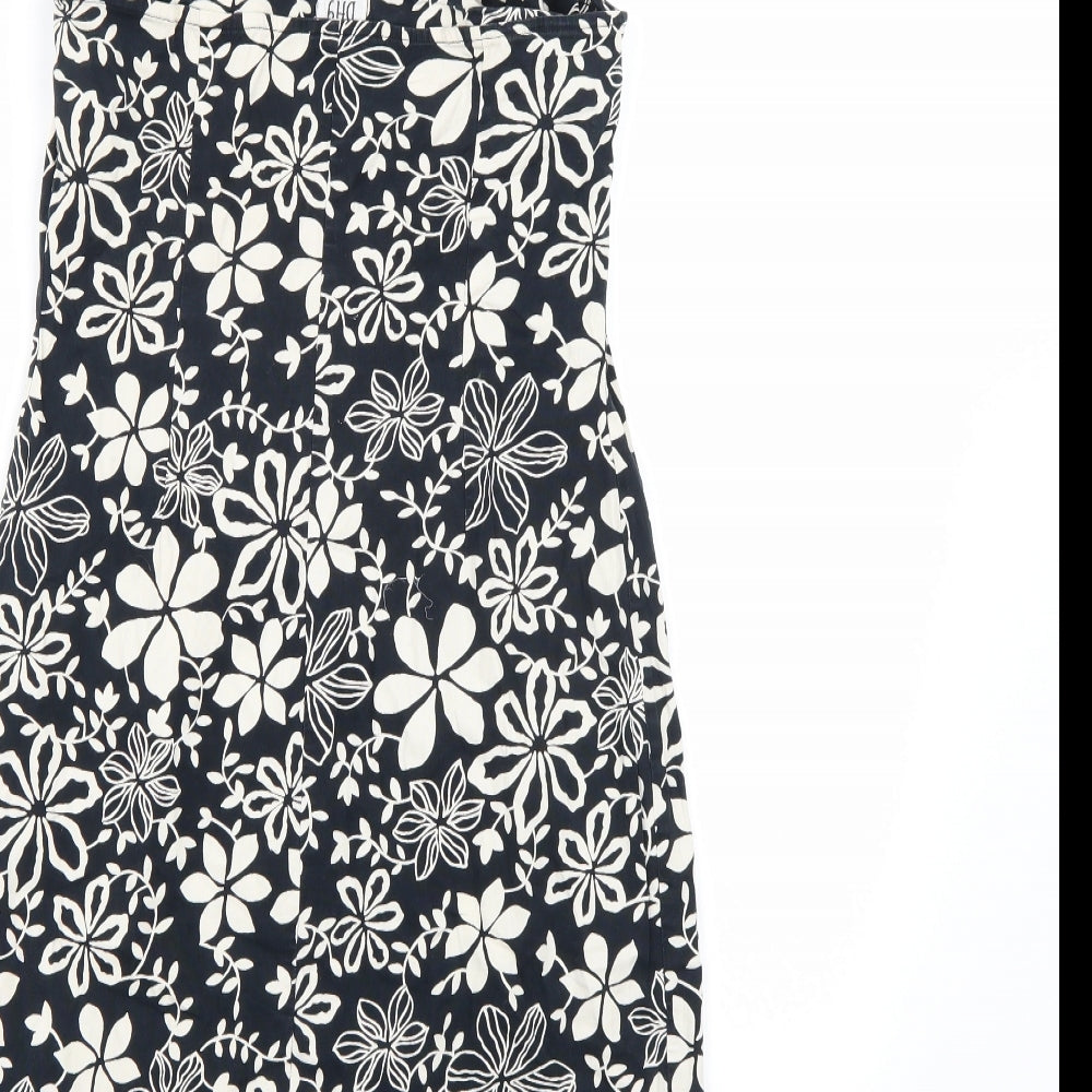 BAY Womens Blue Floral  A-Line  Size 12
