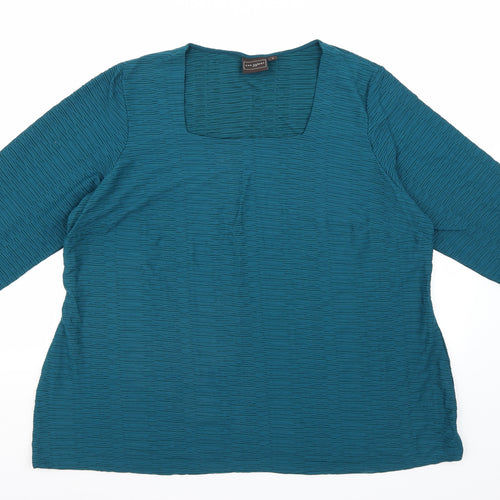 Ann Harvey Womens Blue   Basic Blouse Size L