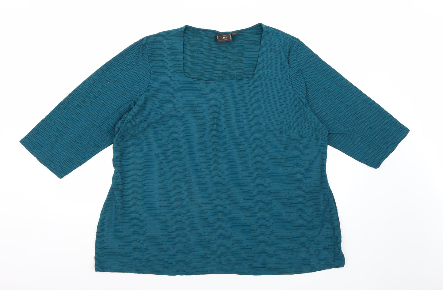 Ann Harvey Womens Blue   Basic Blouse Size L