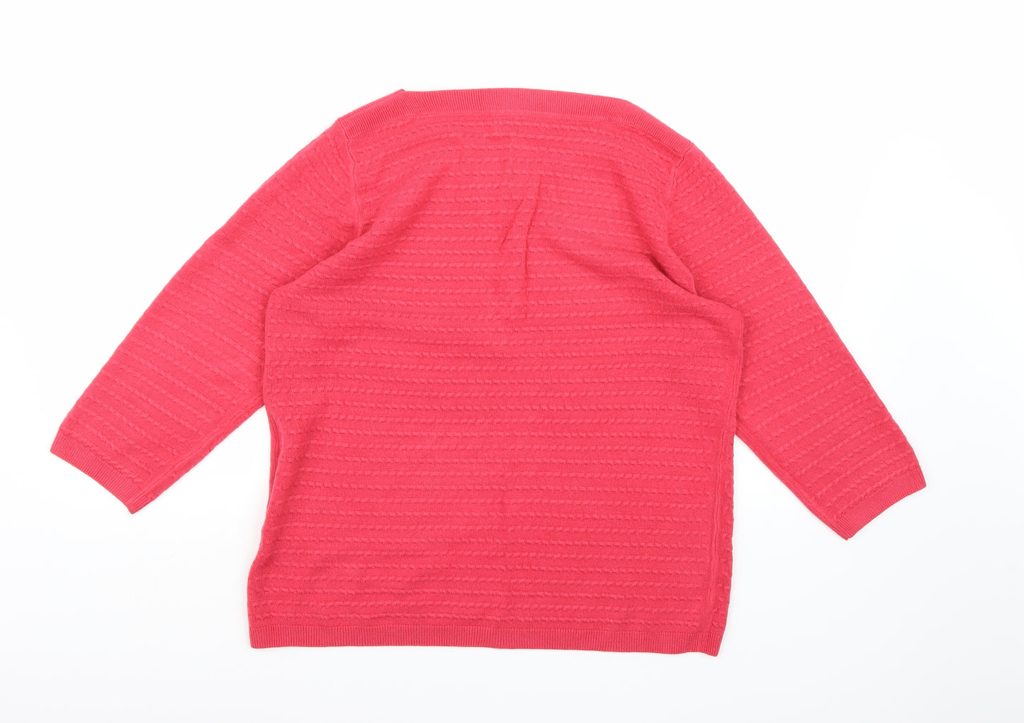 Per Una Womens Pink  Knit Pullover Jumper Size 16
