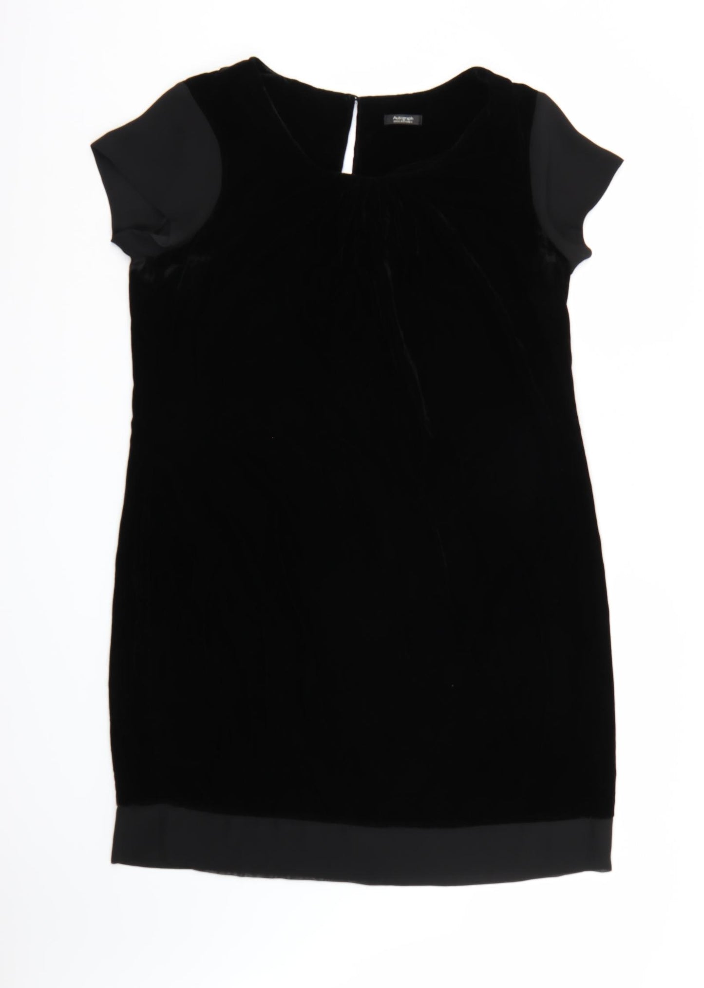 Autograph Womens Black  Velour T-Shirt Dress  Size 16