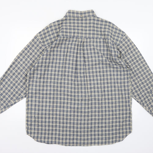 AN:X Mens Multicoloured Check   Button-Up Size XL
