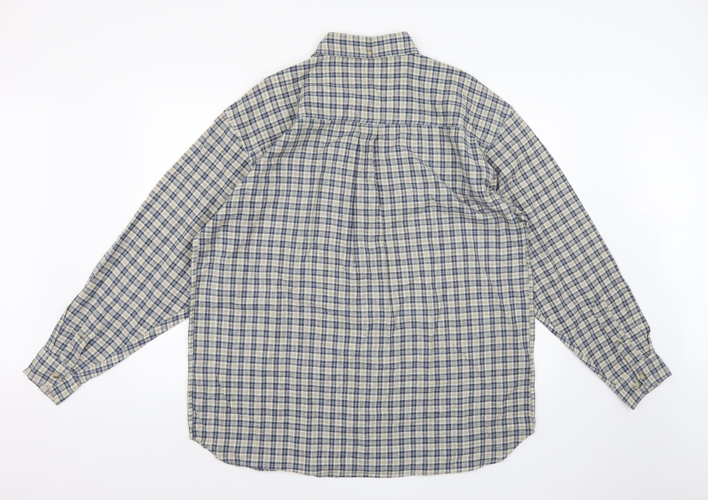 AN:X Mens Multicoloured Check   Button-Up Size XL