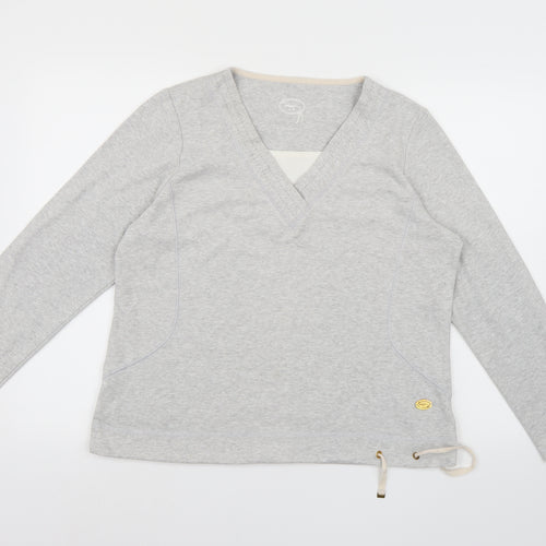 Preworn Womens Grey  Jersey Pullover Sweatshirt Size 16