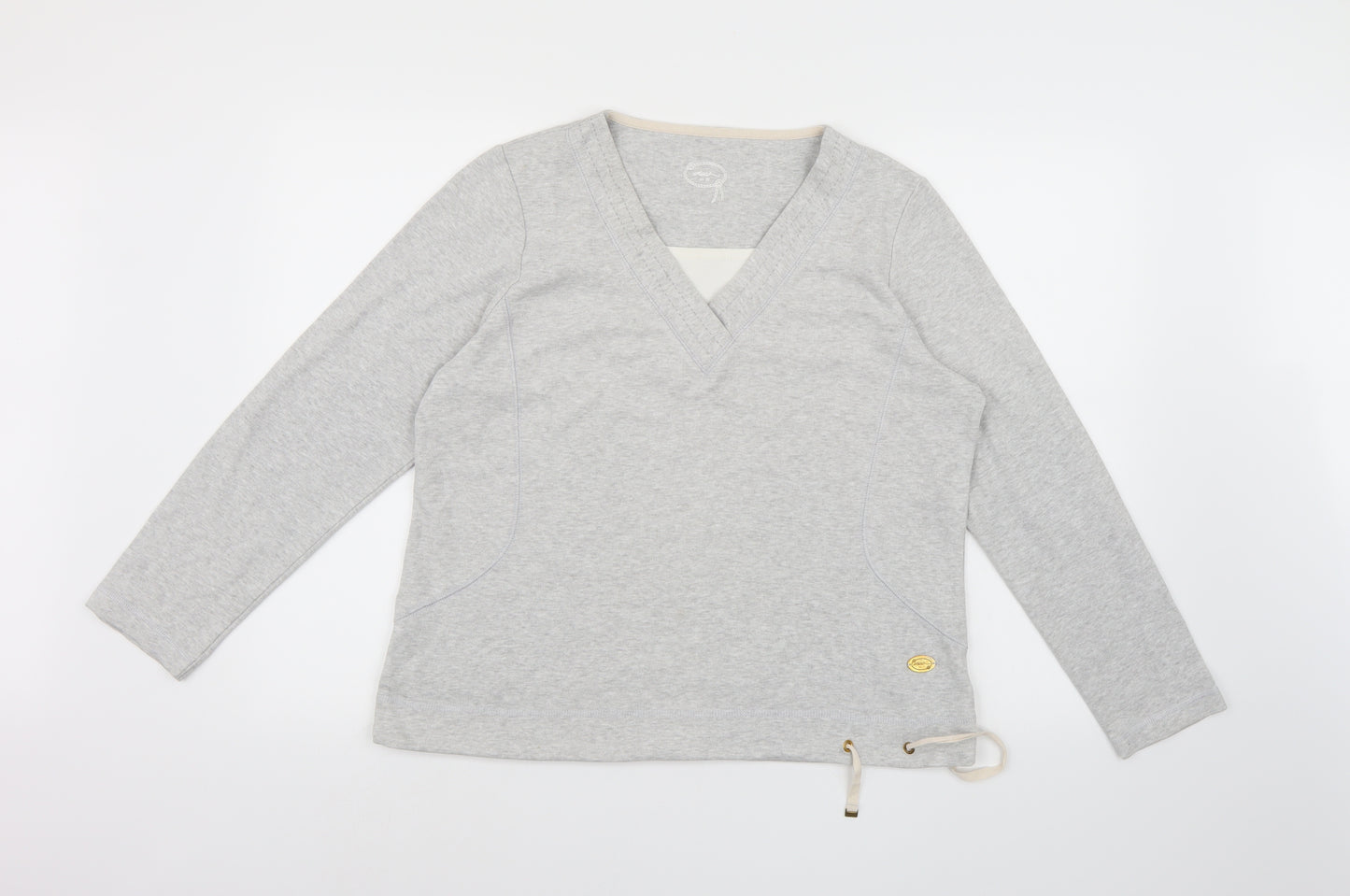Preworn Womens Grey  Jersey Pullover Sweatshirt Size 16