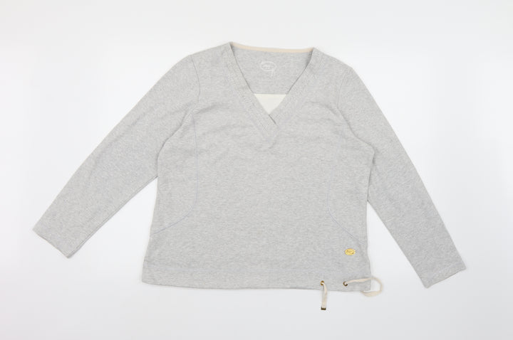 Preworn Womens Grey  Jersey Pullover Sweatshirt Size 16