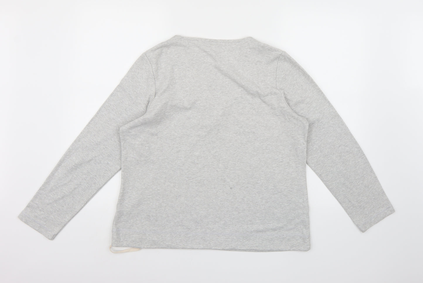 Preworn Womens Grey  Jersey Pullover Sweatshirt Size 16