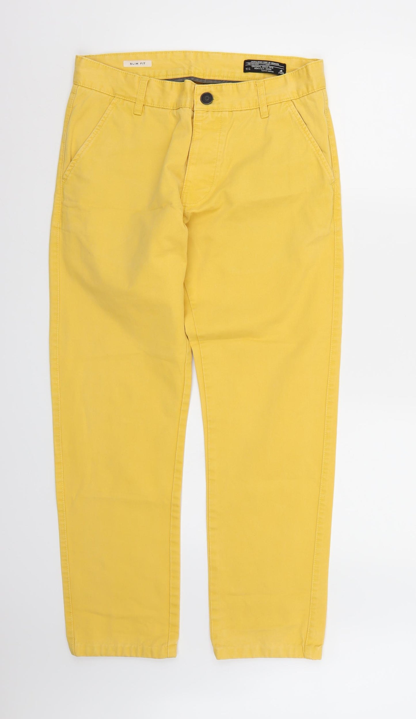 JACK & JONES Mens Yellow   Chino Trousers  L28 in