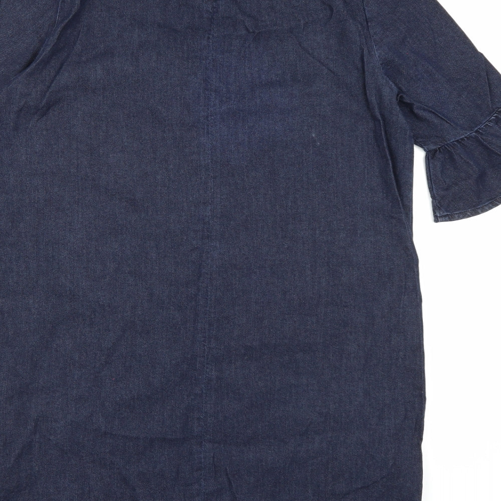 Miss Selfridge Womens Blue  Denim A-Line  Size 14