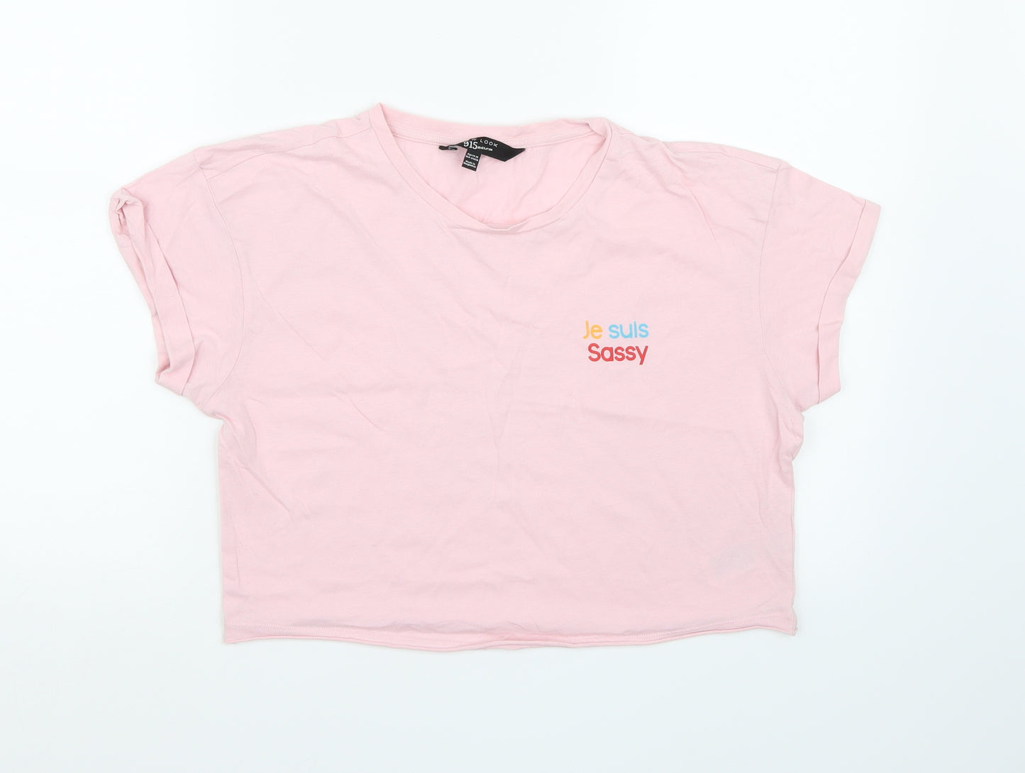 New Look Girls Pink   Cropped T-Shirt Size 14-15 Years