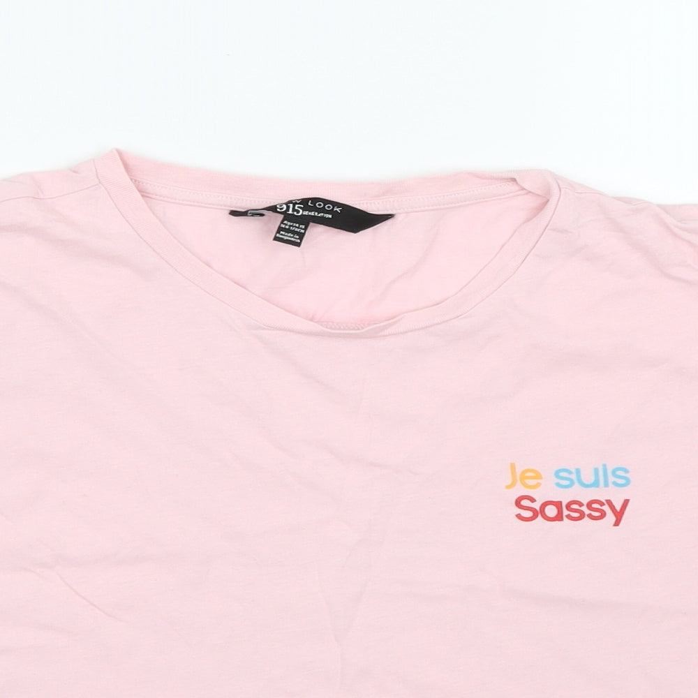 New Look Girls Pink   Cropped T-Shirt Size 14-15 Years