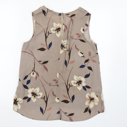 NEXT Womens Brown Floral Chiffon Camisole Tank Size 12