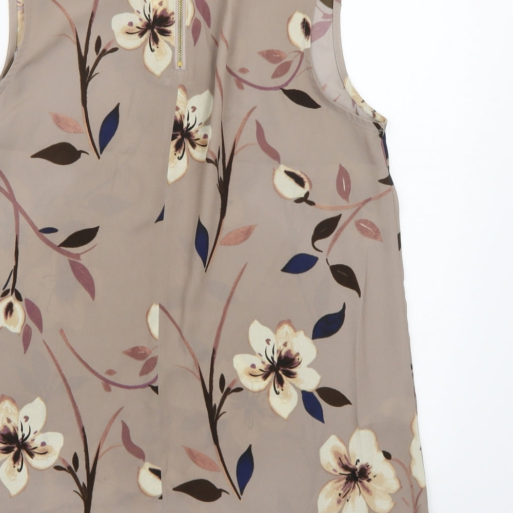 NEXT Womens Brown Floral Chiffon Camisole Tank Size 12