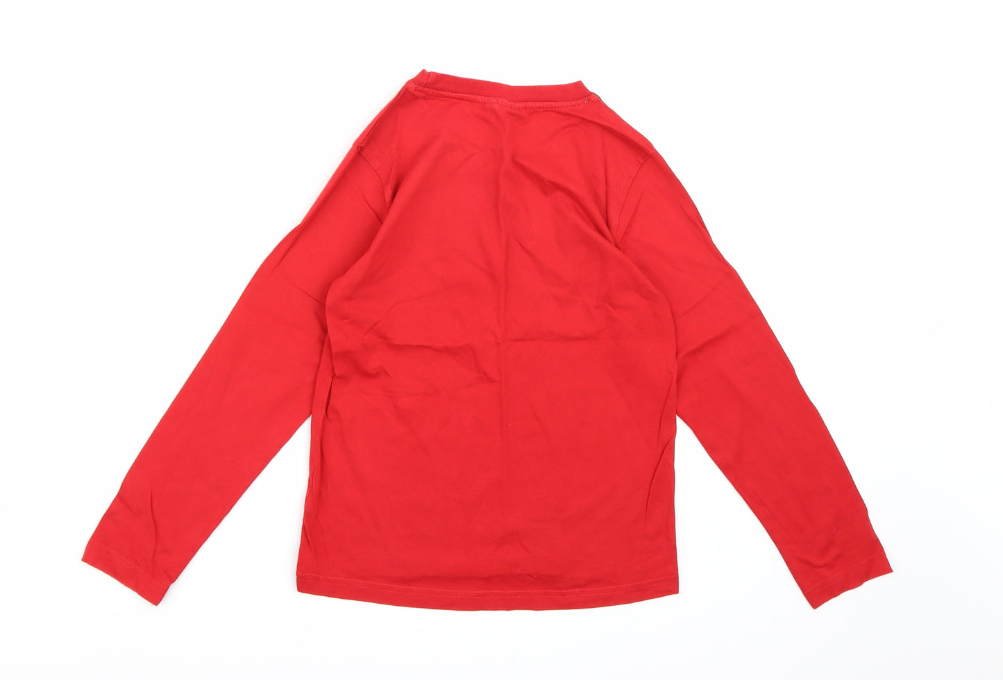 Jurassic Park Boys Red   Basic T-Shirt Size 9-10 Years  - Dinosaur print