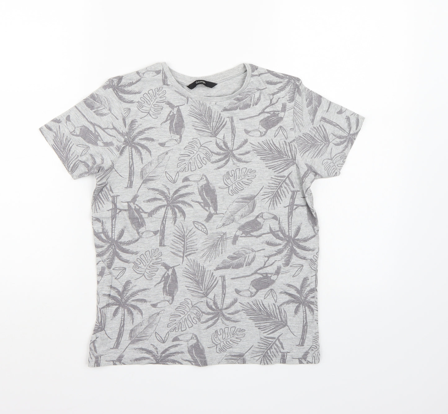 George Boys Grey   Basic T-Shirt Size 9-10 Years