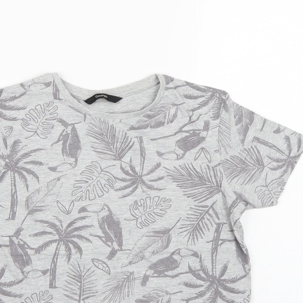 George Boys Grey   Basic T-Shirt Size 9-10 Years