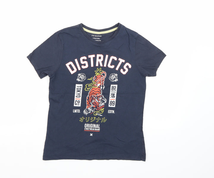 Primark Boys Blue Basic T-Shirt Size 9-10 Years